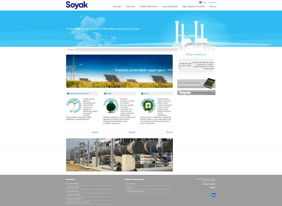Soyak Enerji Kurumsal Web Sitesi<br/><br/>